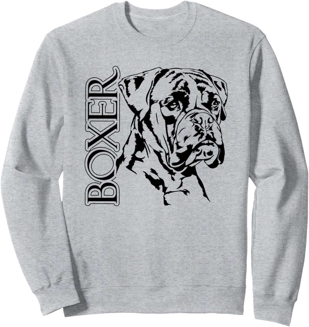 Deutscher Boxer Hund Hunde Portrait Hundeportrait Sweatshirt