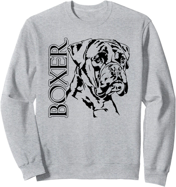 Deutscher Boxer Hund Hunde Portrait Hundeportrait Sweatshirt
