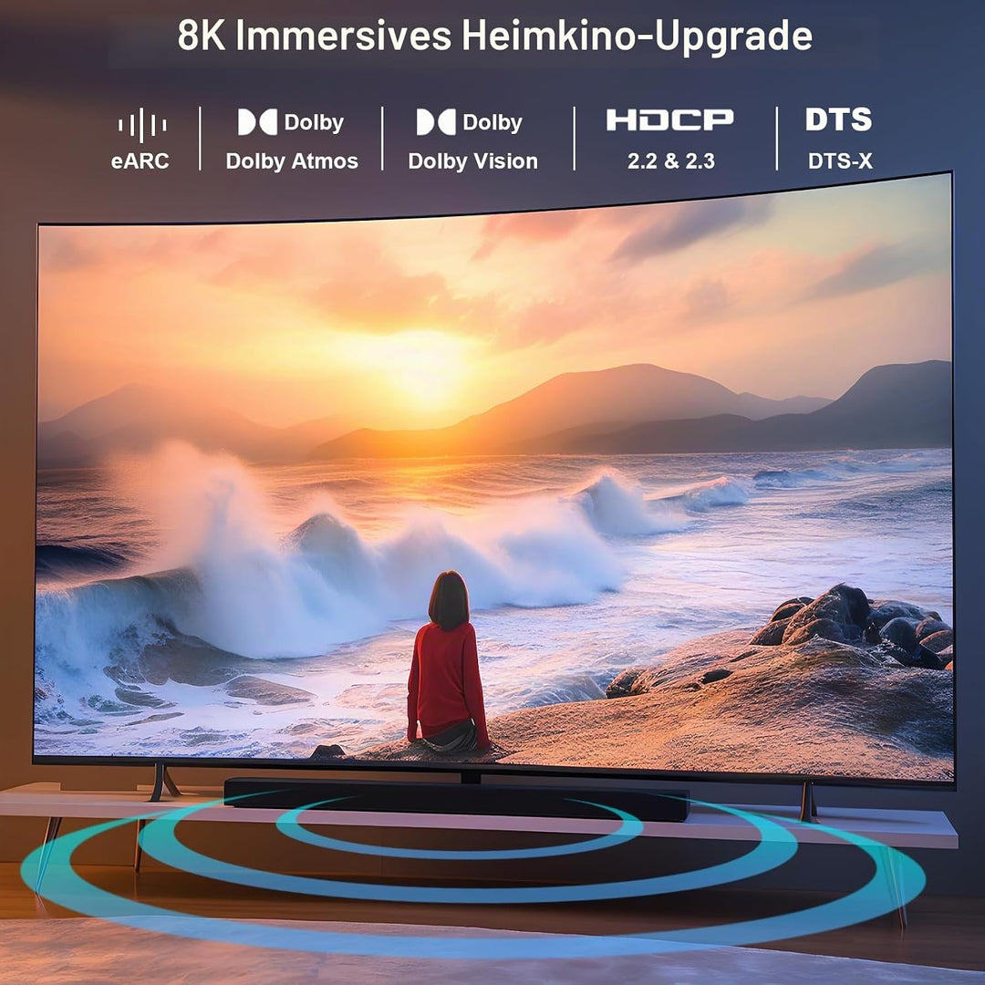 BENFEI 8K HDMI 2.1 Glasfaser kabel 30M–8K@60Hz, 4K@240Hz, 48Gbps High Speed, CL3 (wandtauglich), mit