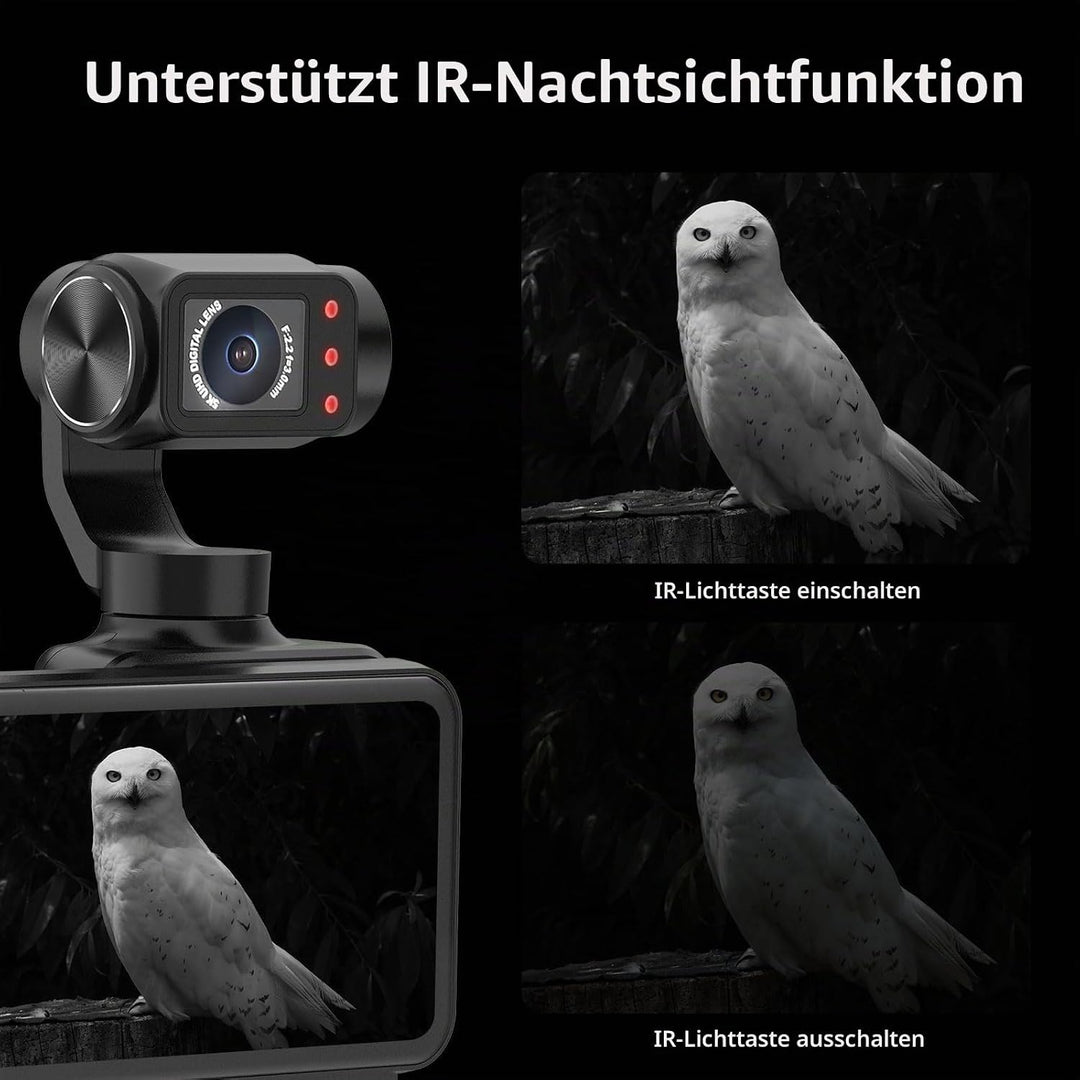 ORDRO M5 3-Achsen-Stabilisierung Videokamera 5K, Vlogging-Kamera mit 3.5" Flip Bildschirm 120° Sicht