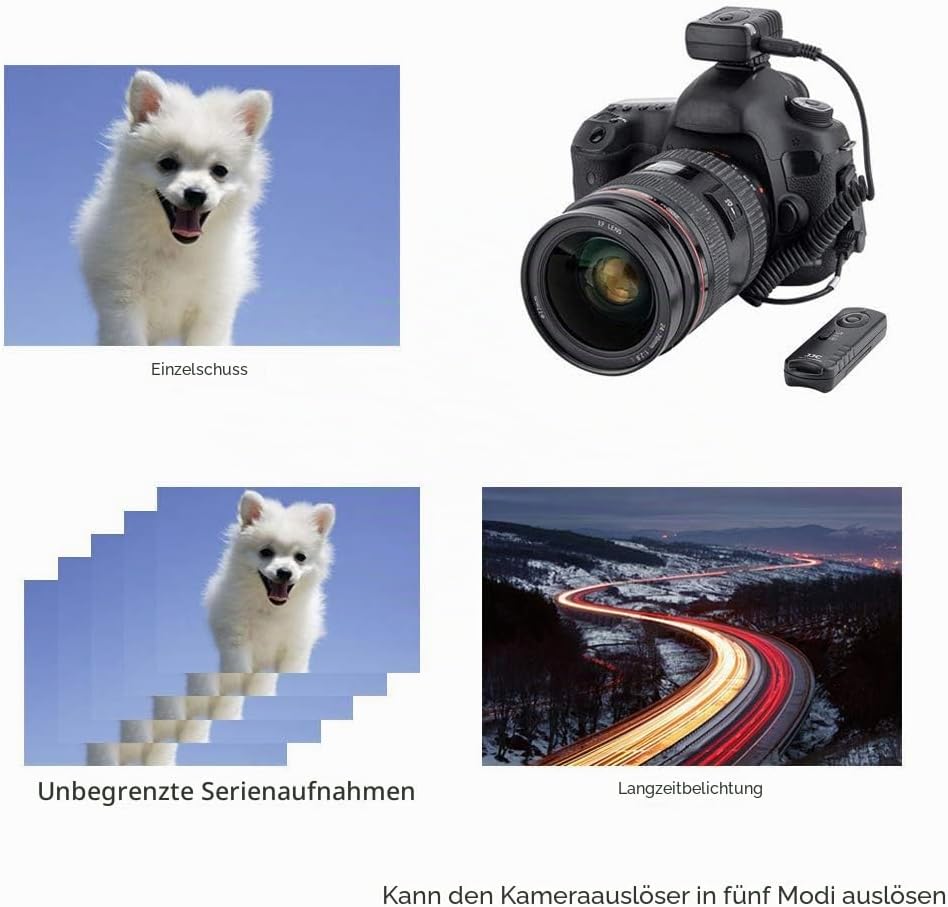 JJC JM-J2 Kabelloser Fernauslöser Fernbedienung für Olympus OM-1 OM-5 OM-D E-M5 Mark III E-M1 Mark I