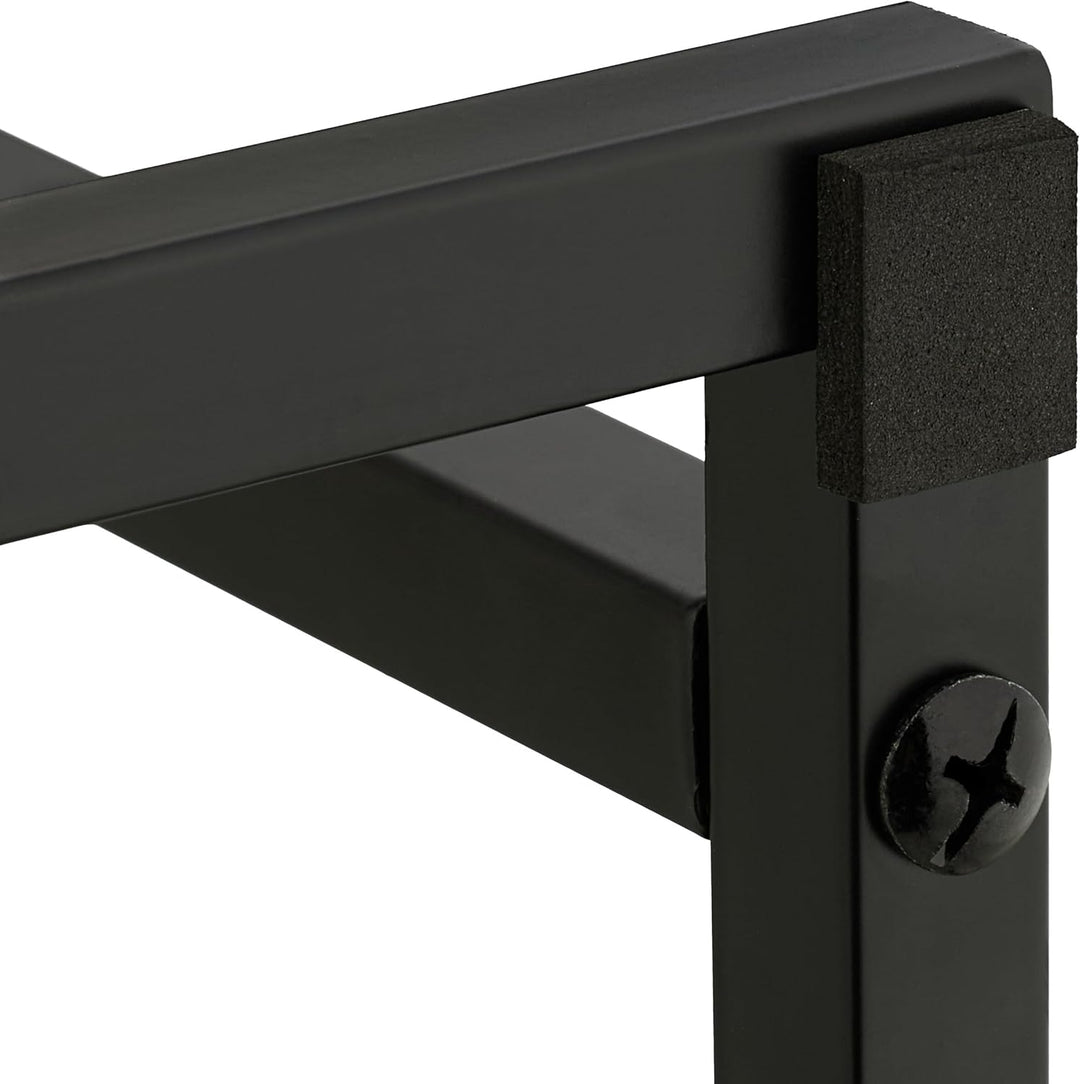 Relaxdays Handtuchständer, 2 Stangen, freistehend, HxBxT: 76x45x21,5 cm, Duschtuchhalter fürs Bad, E