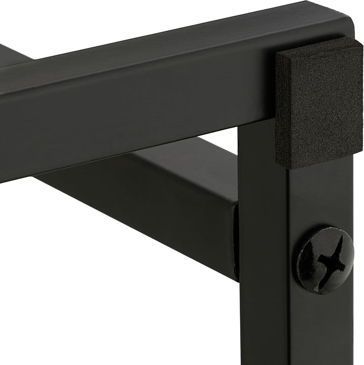 Relaxdays Handtuchständer, 2 Stangen, freistehend, HxBxT: 76x45x21,5 cm, Duschtuchhalter fürs Bad, E