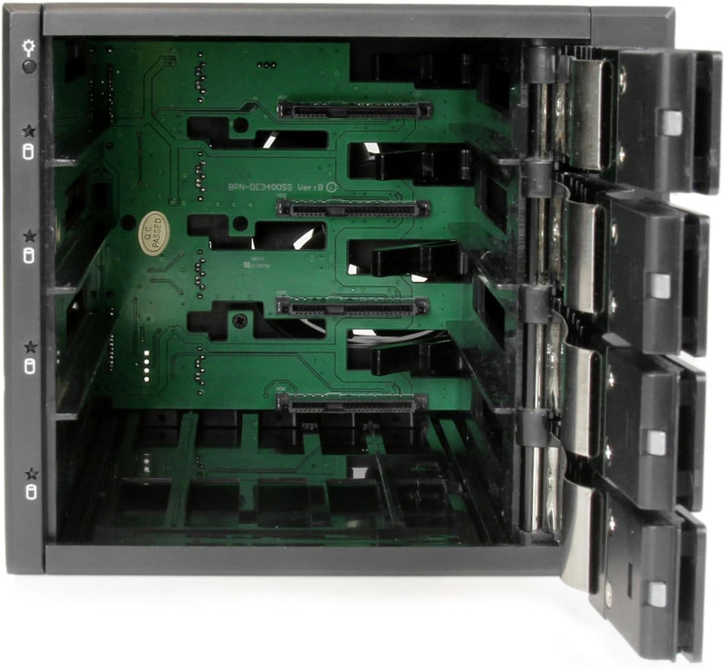 StarTech.com 4-fach 3,5 Zoll trägerloser SATA Festplatten Aluminium Wechselrahmen/Backplane, 4 Bay 3