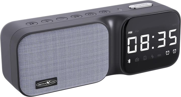 REFLEXION CLR24BT Uhrenradio mit Bluetooth, Radio, Micro-SD, AUX-IN, Uhrzeit/Datum, Wecker und Schlu