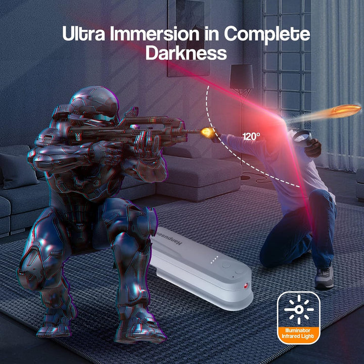 Hanpusen Quest 2 Zubehör Akku Pack mit Ir Licht, VR Infrarot Licht mit 5000mAh Powerbank für Meta Qu