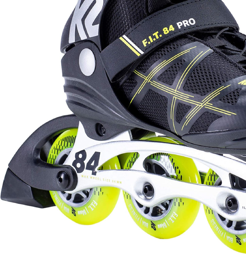 K2 Herren F.i.t. 84 Pro Inline Skates EU: 40 (UK: 6.5 / US: 7.5) Black - Yellow, EU: 40 (UK: 6.5 / U