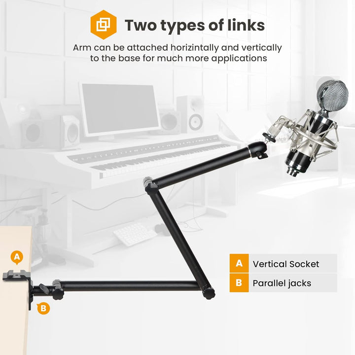 TARION Overhead Stativ Kamera Tischstativ Klemmstativ Flexibel Gelenkarm Tisch Halterung mit 3/8&
