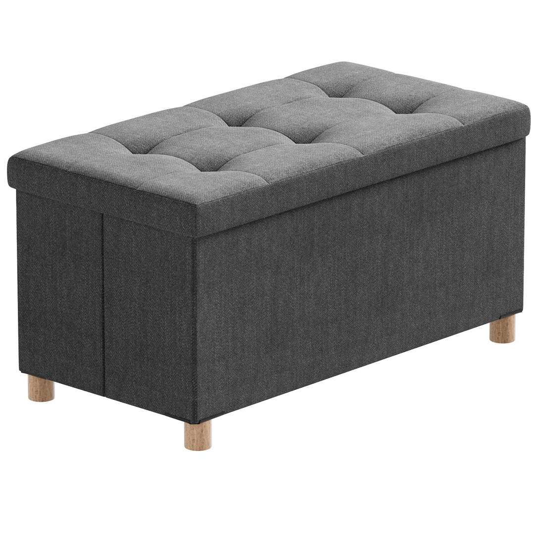 BRIAN & DANY Sitzbank mit Stauraum, Sitztruhe Sitzhocker Fusshocker, Faltbar Sitztruhe Sitzhocker mi