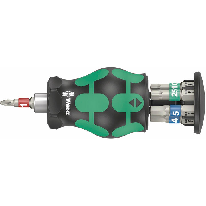 Wera 05004179001 Bicycle Set 11, Stubbi Schraubendreher mit Bit Magazin, 7-teilig Stubbi Schraubendr