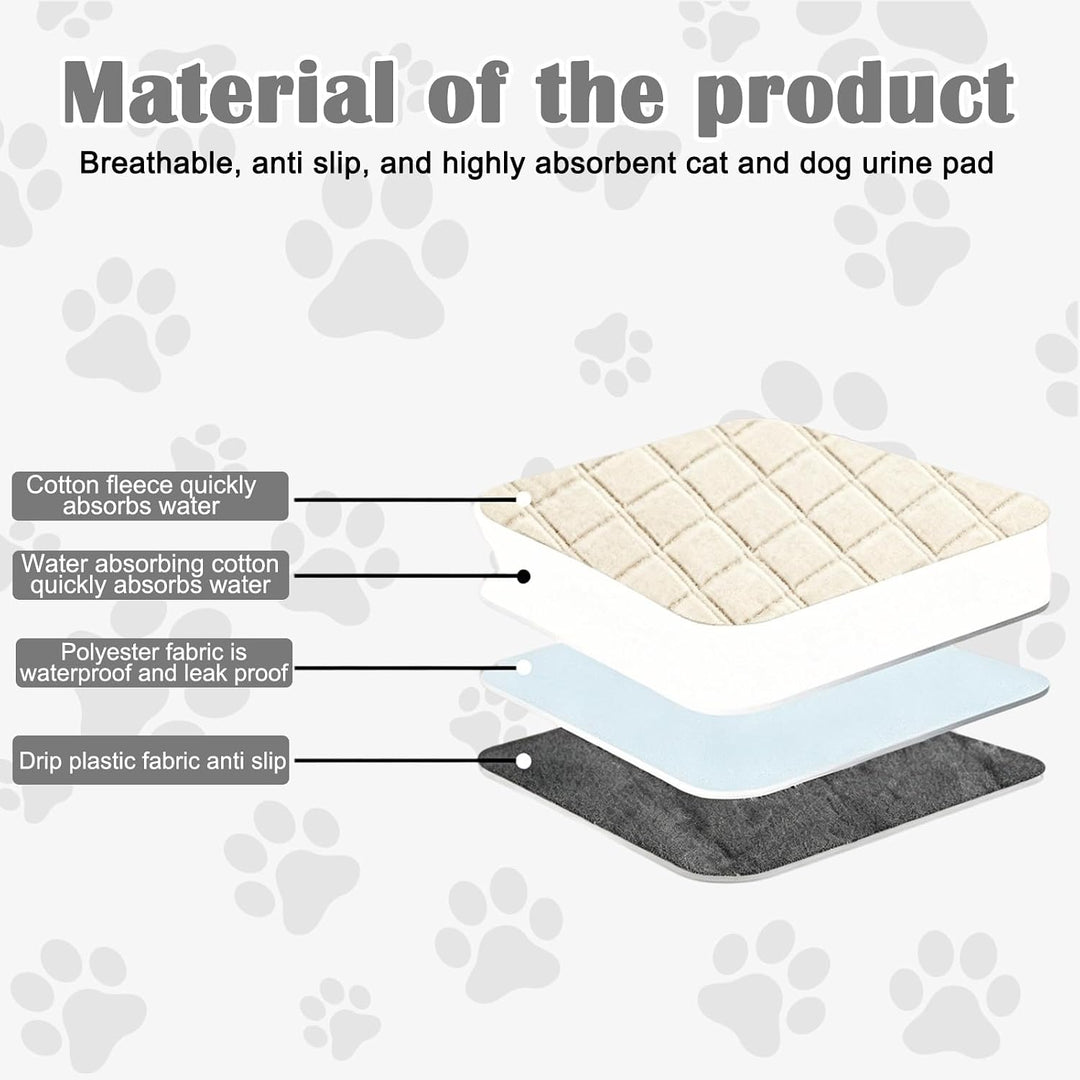 120x60cm Pipipads für Meerschweinchen, PIPI Pads 2X PIPI Matte Waschbare, 4 Lagen saugstarke Unterla