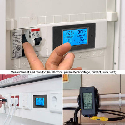 Digitales Amperemeter Voltmeter Multimeter 100A AC 80 ~ 260V LCD-Anzeige Strom Spannung Leistungsmes