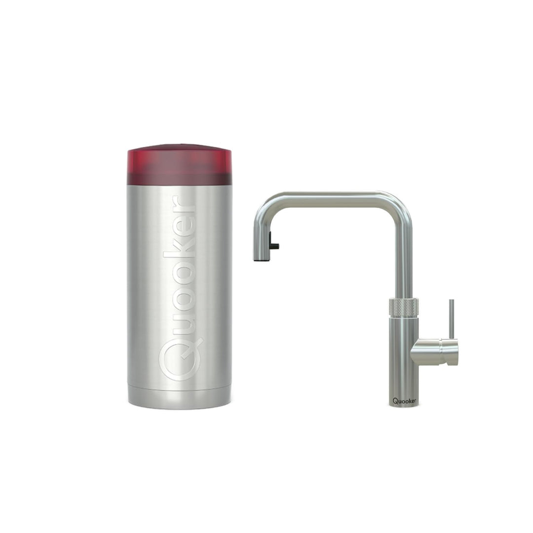 Quooker Flex Square | Reservoirs COMBI | Voll-Edelstahl | sofort-Kochend-Wasserhahn