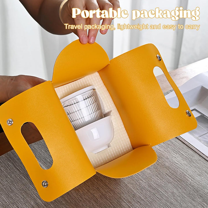 Gaiwan Teeservice, tragbares Keramik-Gongfu-Teeservice mit Aufbewahrungstasche für Zuhause, Reisen,