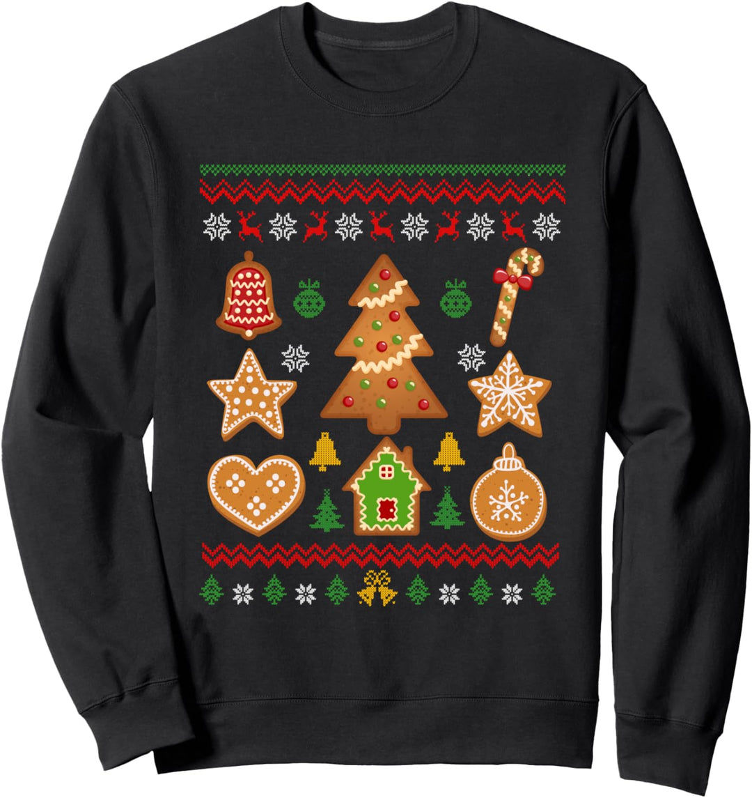 Weihnachtsplätzchen, hässlicher Lebkuchenpul Sweatshirt