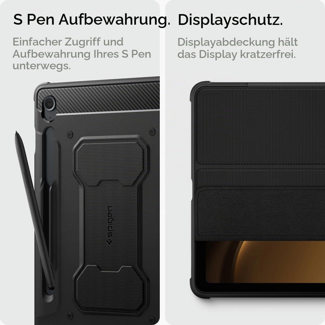 Spigen Rugged Armor Pro Hülle Entwickelt für Samsung Galaxy Tab S10 Lite (2025) / S9 FE (2023) - Sch