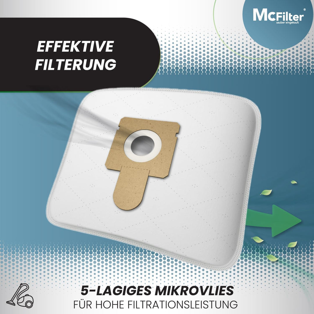 McFilter I 20 Staubsaugerbeutel als Alternative für Swirl X351 I kompatibel mit Hoover, LIV I X 351