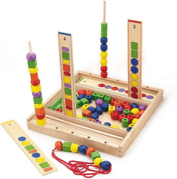 Viga Toys - 56182 - Beads Sequence Formen- und Farben, Formen- und Farben