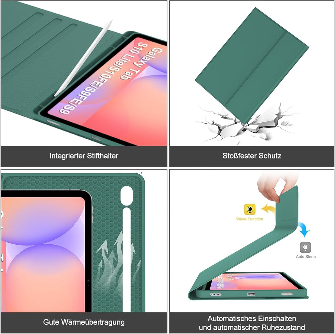 Tastatur Hülle für Samsung Galaxy Tab S10 FE 10.9 Zoll, Kompatibel Samsung Galaxy Tab S9 FE, 7 Farbe