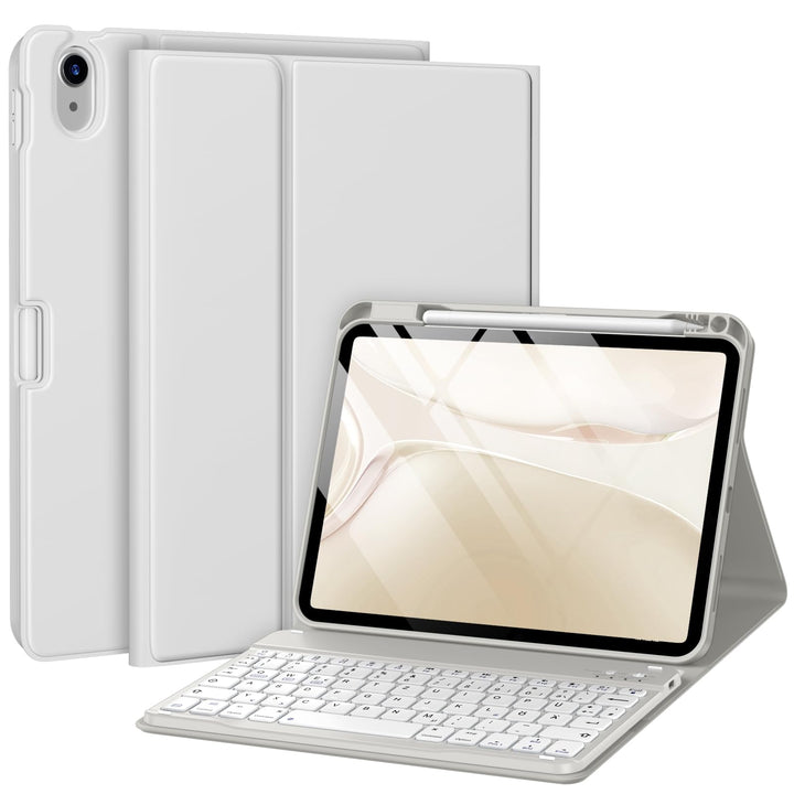 Hülle mit Tastatur für iPad A16 11 Generation 2025/10 Generation 2022(11/10.9 Zoll), Magnetische Ant