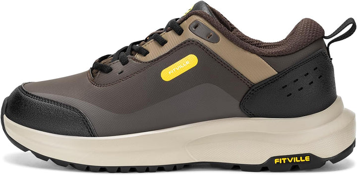 FitVille Extra Weit Wanderschuhe Herren Leicht Trekkingschuhe Wasserdicht Outdoor Schuhe Bequeme Lau