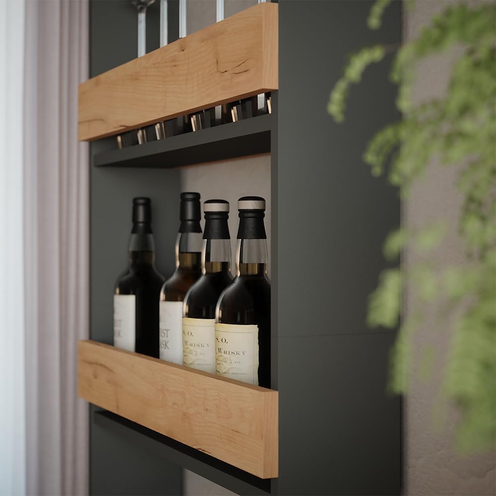 Vicco Weinglasregal Repose, Goldkraft Eiche/Anthrazit, 60 x 180 cm 60x180 cm, 60x180 cm