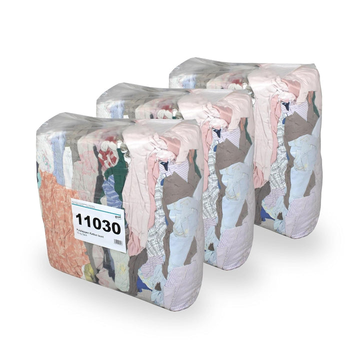 Kattun-Putzlappen dunkelbunt | Poliertrikot | 10 kg Sack | besonders saugfähig | fusselarm |gewasche