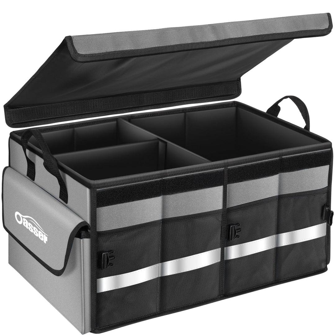 Oasser Kofferraumtasche Kofferraum Organizer mit Deckel Autobox Auto Box Tasche Wasserdicht Rutschfe