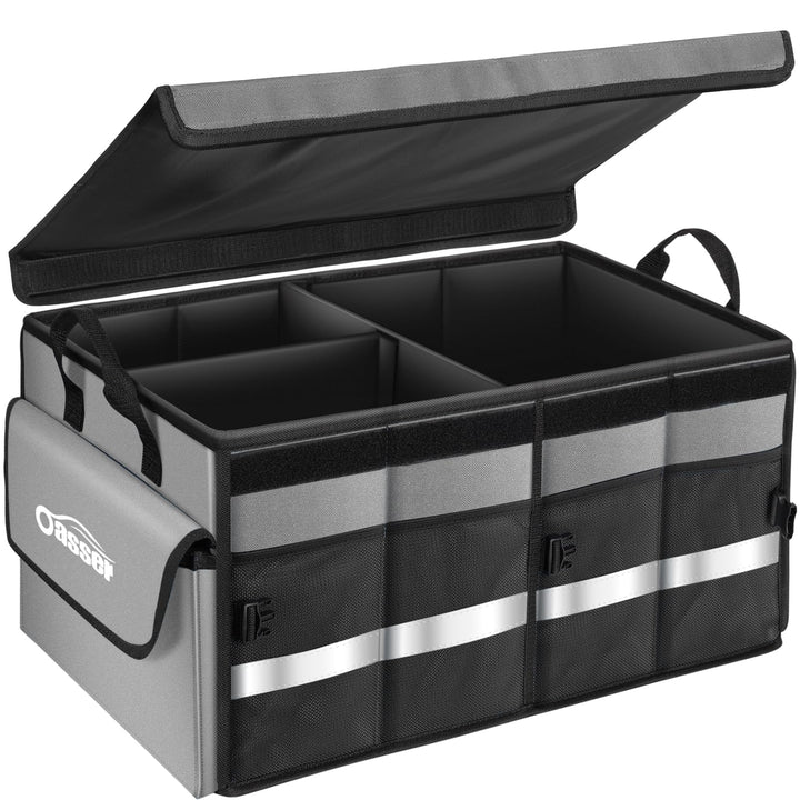 Oasser Kofferraumtasche Kofferraum Organizer mit Deckel Autobox Auto Box Tasche Wasserdicht Rutschfe