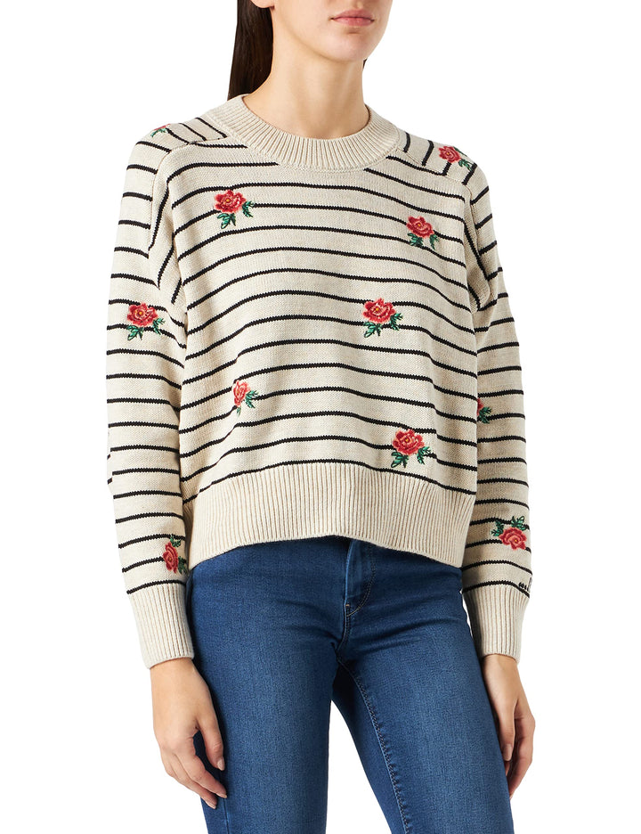 Desigual Damen JERS_Saint Tropez Pullover L Weiss, L Weiss