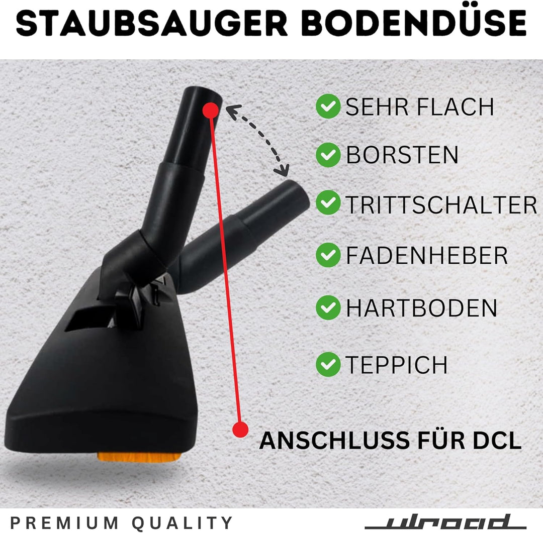 KOMFORT Staubsaugerdüse Bodendüse passend für Makita DCL DCL184 DCL280 DCL180 DCL286 DCL286F DCL281F