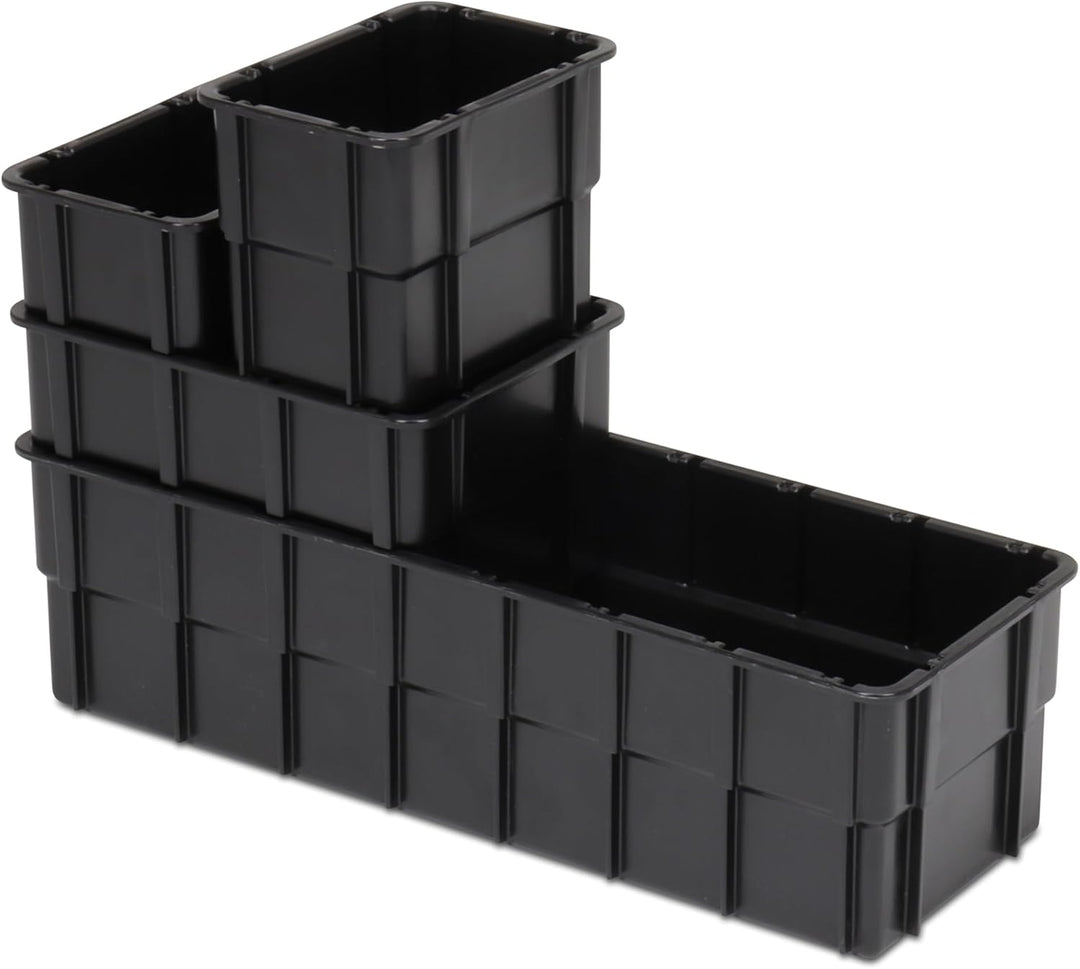 1a-TopStore Einsatzkasten Einteilungs-Set für Eurobehälter, Schubladen mit Innenmass 362x262 mm (LxB