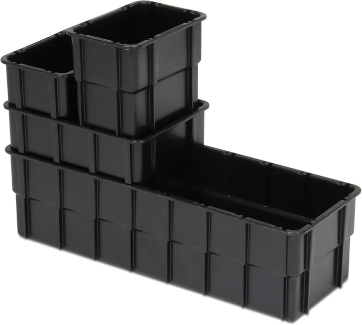 1a-TopStore Einsatzkasten Einteilungs-Set für Eurobehälter, Schubladen mit Innenmass 362x262 mm (LxB