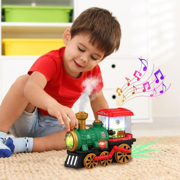 Elektrischer Sprühzug für Kinder, Zug Spielzeug, Sprühzug für Kinder 3-9 Jahre, Spielzeug mit Lichte