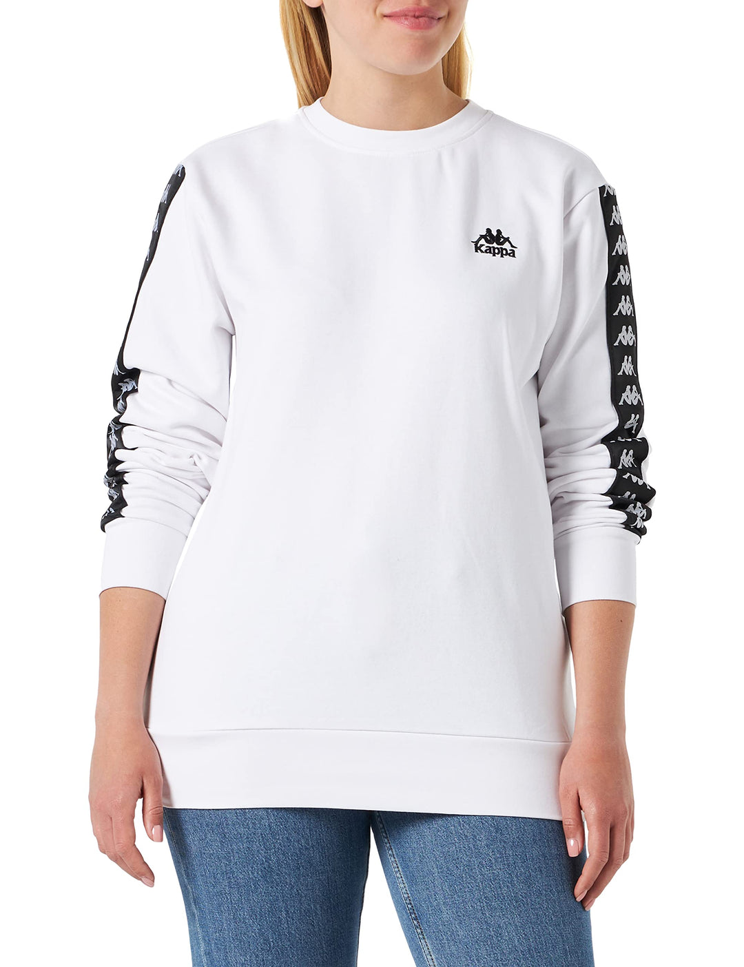 Kappa Herren Men, Regular Fit Sweatshirt, Bright White