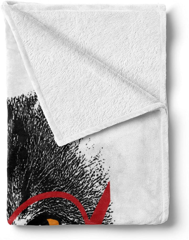 ABAKUHAUS Katze Weiche Kuscheldecke Sofadecke, Nerd-Katze mit Gläsern, Gemütlicher Plüsch für den In