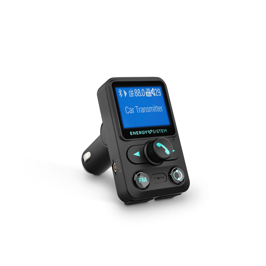 Energy Sistem Car Transmitter FM Xtra (FM-Transmitter zum Musikhören im Auto, 1,4" LCD, Bluetooth®,