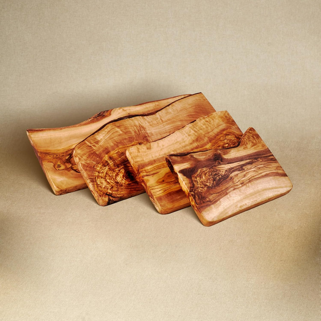 DAS OLIVENHOLZBRETT® Schneidebrett Massivholz, Kräuterbrett, Frühstücksbrett aus Holz, Olivenholz mi