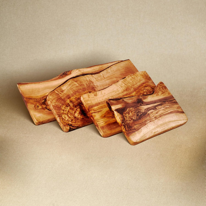 DAS OLIVENHOLZBRETT® Schneidebrett Massivholz, Kräuterbrett, Frühstücksbrett aus Holz, Olivenholz mi