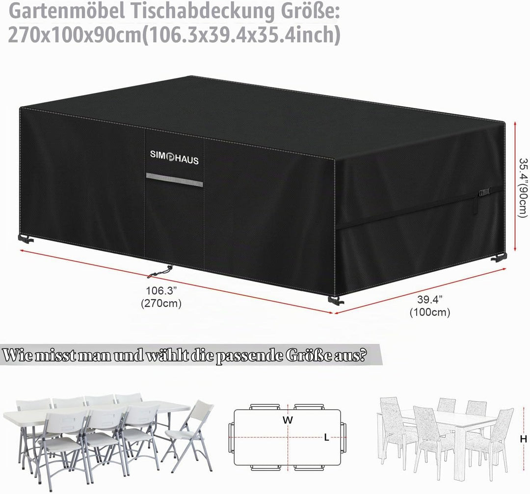 Abdeckung Gartenmöbel Wasserdicht Abdeckplane Gartenmöbel | Tischabdeckung Outdoor Wetterfest Lounge