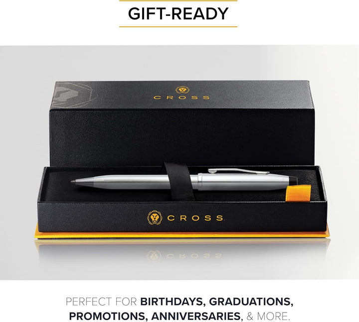 Cross Century II Kugelschreiber (Strichstäke M, Schreibfarbe: schwarz, inkl. Premium Geschenkbox) Gl