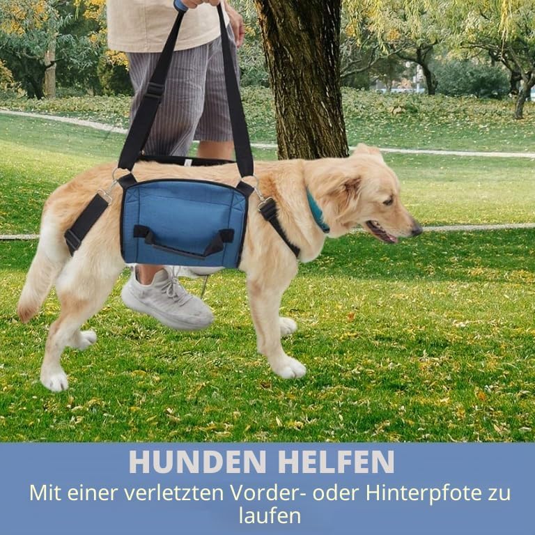 Hundetragegurt,Blau Notfallrucksack Unterstützung für Rehabilitation Hundelift Geschirr, Hundeträger