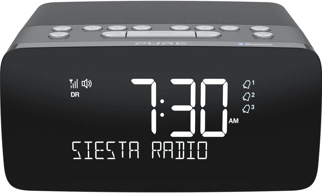Pure Siesta Charge Radiowecker mit Wireless Charging Ladepad (Digitalradio mit DAB/DAB+, UKW/FM Radi
