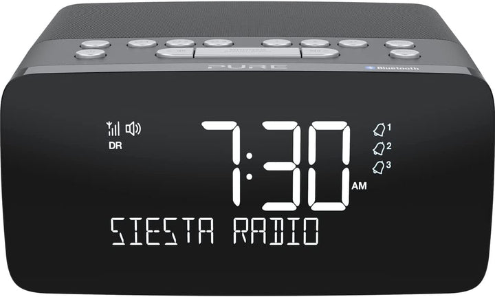 Pure Siesta Charge Radiowecker mit Wireless Charging Ladepad (Digitalradio mit DAB/DAB+, UKW/FM Radi