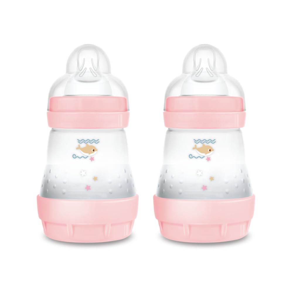 MAM Easy Start Babyflasche, 160 ml (2er-Set), Set mit 2 Anti-Kolik-Flaschen für gemischtes Stillen,