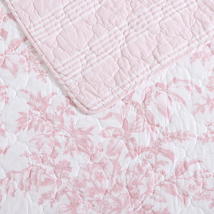 Laura Ashley - Bettwäsche-Set für Doppelbett, wendbare Baumwoll-Bettwäsche mit passendem Kissenbezug