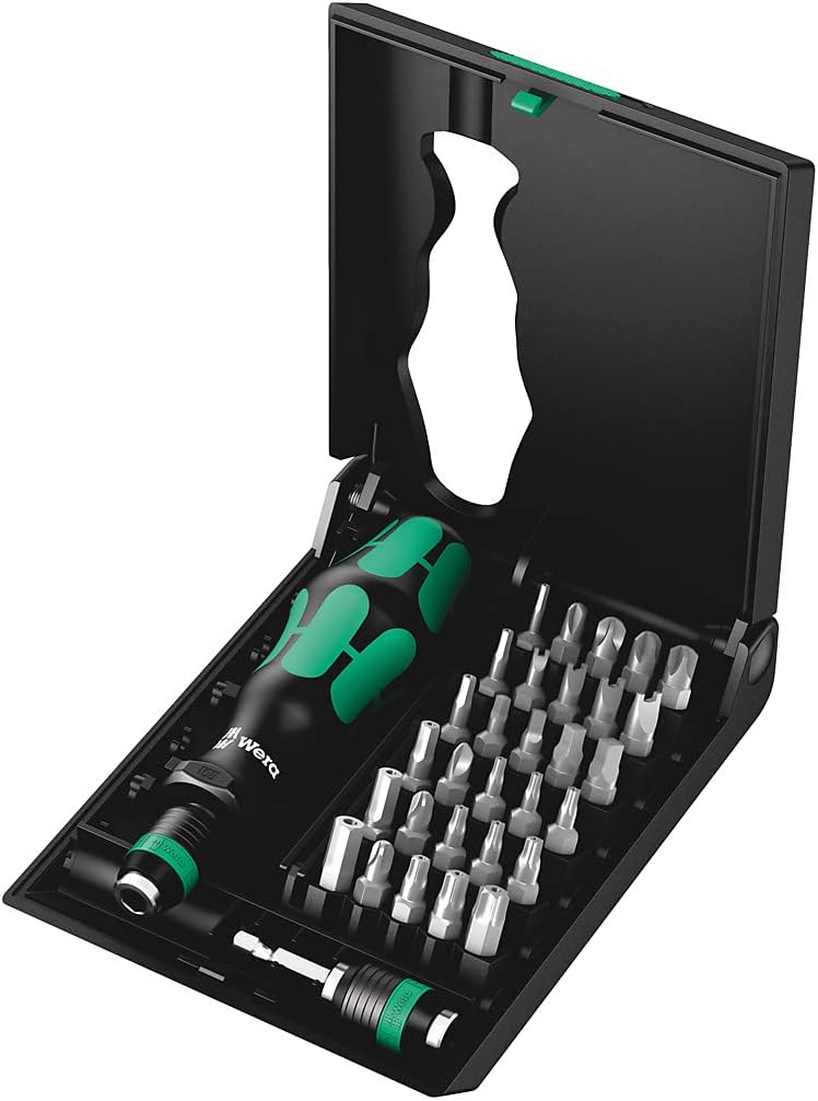 Wera 05057111001 Bitsortiment 32tlg. Kompakt71 HEX /Span./T-BO/TRI/SQ WERA 2Komp.-Griff