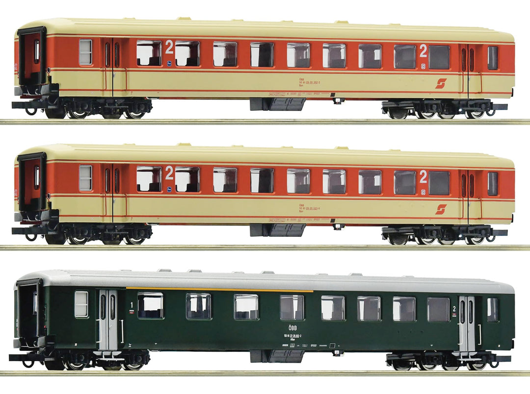 Roco 6200027 H0 3er-Set 2: „Jaffa-Express“ der ÖBB 2. Klasse Bpo, 1./2. Klasse ABpo