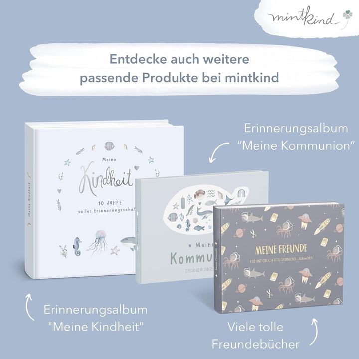 mintkind® Gästebuch Meine Kommunion Wal I Kommunion Geschenk personalisiert I Buch zur Kommunion Eri