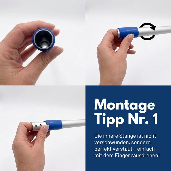 Sonty 2 Stück Wischmopp Set 40cm, Klapphalter Magnet, Mopstange Alu, Microfaser Mopp (2), 2